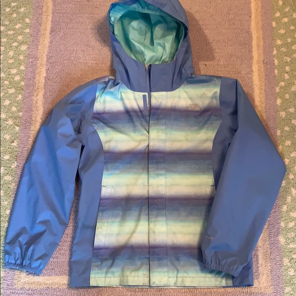 North face girls rain jacket.